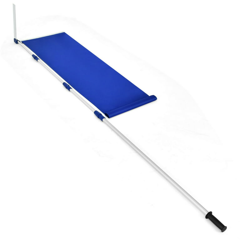 Happytools Telescoping Snow Roof Rake, 21’ Lightweight Aluminum Snow Removal Tool with Extendable Pole and Poly Blade for Metal Roof, Asphalt Roof