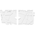 thumbnail image 2 of 32"W x 21 3/8"H x 4"ID x 11 1/4"C x 1"P Novo Architectural Grade PVC Contemporary Ceiling Medallion, Two Piece, 2 of 11