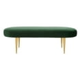 thumbnail image 2 of SAFAVIEH Couture Corinne Oval Solid Velvet Contemporary Bench, Emerald, 2 of 9