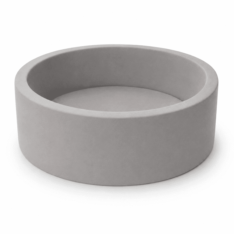 BEEPRINCESS Foam Ball Pit, Gray Round Soft Play photo 1