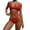 Red, variant on Women's One Piece Bikini Swimsuit Solid Color Knot Front Push Up Padded for Beach Pool Vacation,Red,M
