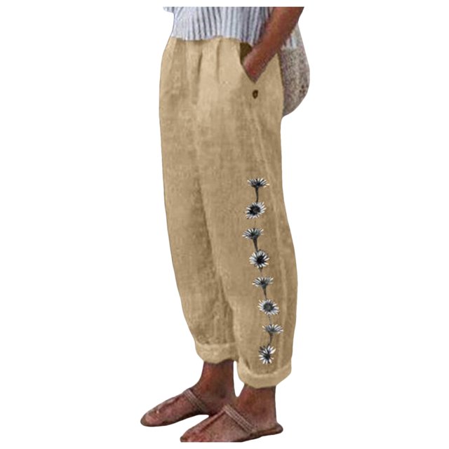 Pantalon Large Sans Taille Taille Haute pour Femmes Printemps/été