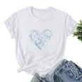 thumbnail image 2 of Jsaierl Valentine's Day Shirts Womens Plus Size Love Heart Graphic Tees Soft Short Sleeve Blouse Round Neck Dressy Casual T-shirt Tops Womens Fashion, 2 of 4