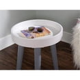thumbnail image 3 of Sherbert Kid's Side Table with Storage, White and Gray, 3 of 5