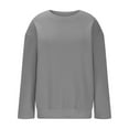 thumbnail image 4 of Timegard Crewneck Sweatshirts Women Fall Winter Casual Comfy Solid Color Long Sleeve Tops Pullover, 4 of 5