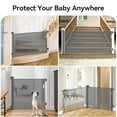 thumbnail image 3 of Retractable Mesh Baby Gate, Safety Gates for Stairs Doorway, 33''Tall Extends to 55''Wide, Gray, 3 of 10