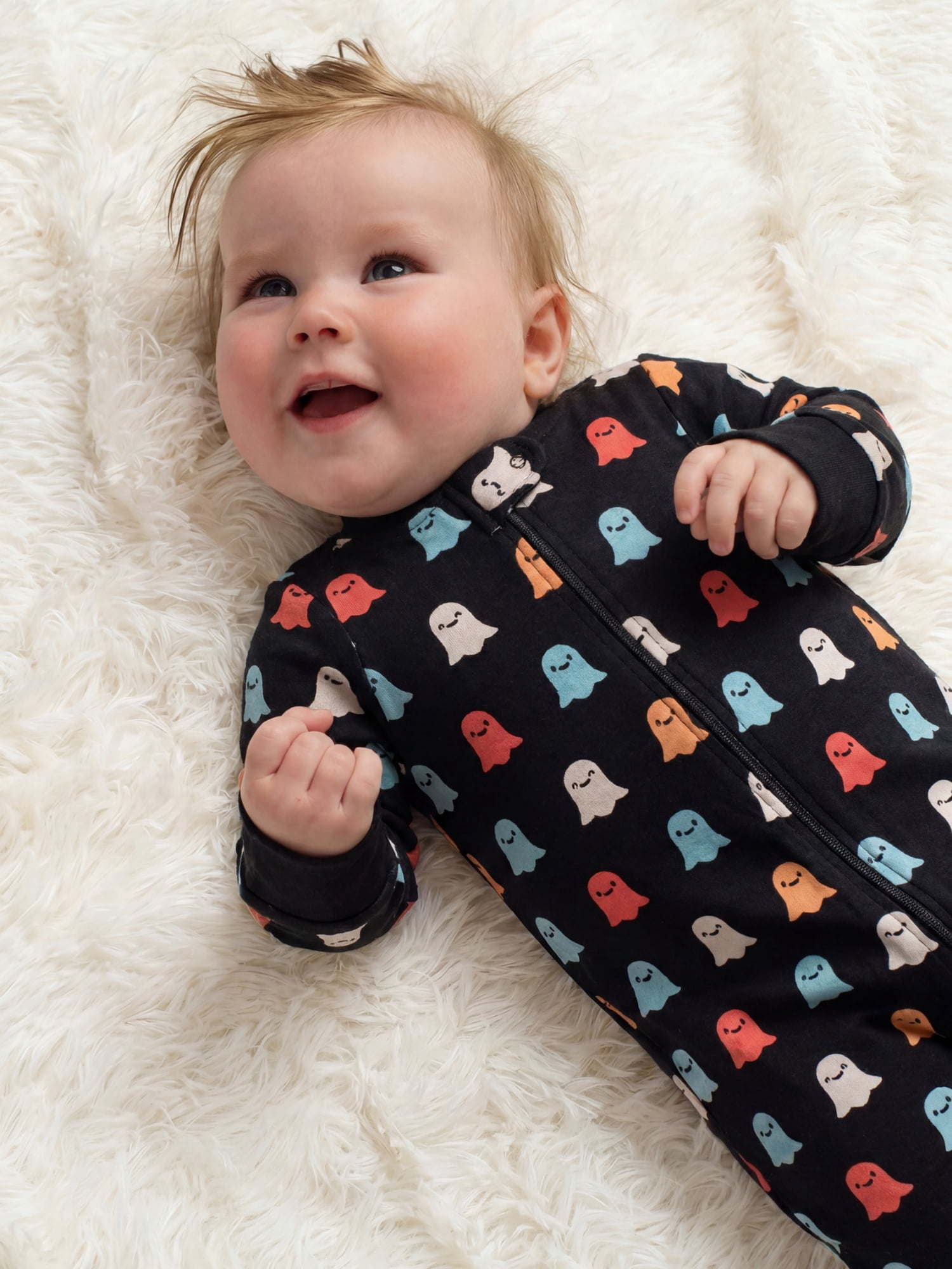 M+A by Monica + Andy Organic Cotton Gender Neutral Long Sleeve Baby One-Piece Pajama, Sizes Newborn - 24 Months