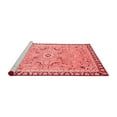 thumbnail image 2 of Ahgly Company Machine Washable Indoor Round Oriental Red Modern Area Rugs, 5' Round, 2 of 4