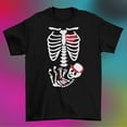 thumbnail image 5 of Old Glory Mens Baby Boy Pregnant Skeleton Halloween Costume Short Sleeve T Shirt, 5 of 6