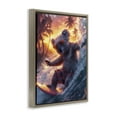 thumbnail image 4 of Stupell Industries Surfing Tropical Koala Coastal Painting Brown Floater Framed Canvas Art Print Wall Art, 17 x 21, 4 of 10