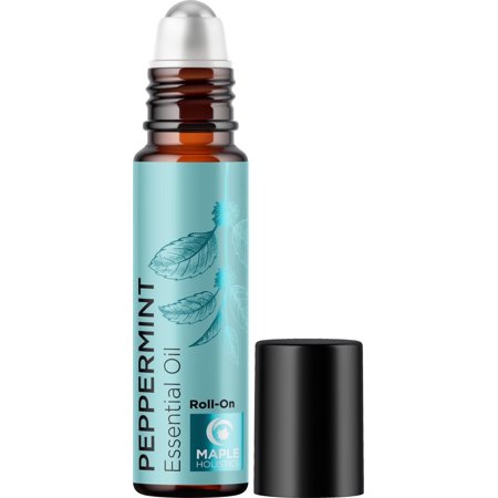 Pure Essential Oil Roll On for Headaches - Maple Holistics Pre-Diluted Aromatherapy Oils Blend for Relaxation and Self-Care with Natural Peppermint Oil 0.33 fl oz