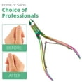 thumbnail image 2 of Green Estetica-Cuticle Trimmer with Cuticle Pusher Stainless Steel Sharp Blades Double Spring Cuticle Nipper – Multicolor, 2 of 9