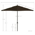 thumbnail image 5 of California Umbrella  11' Rd. Aluminum Patio Umbrella, Crank Lift, Collar Tilt, Dbl Wind Vent, Bronze Finish, Sunbrella Fabric Cocoa, 5 of 5