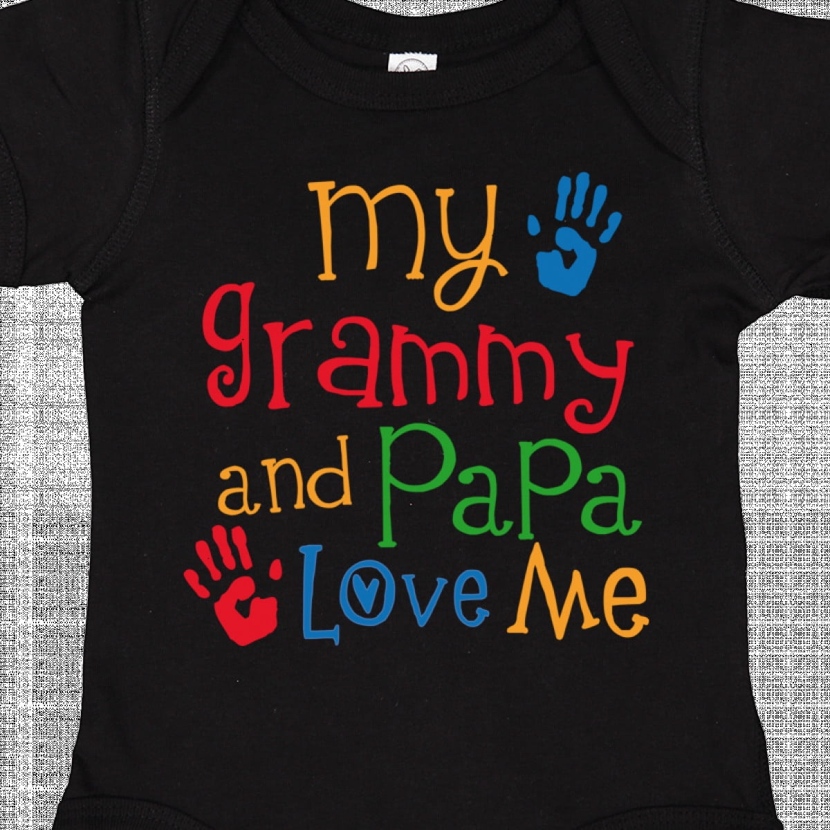 Inktastic Grammy and Papa Love Me Boys or Girls Baby Bodysuit