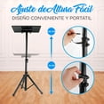 thumbnail image 4 of Soporte para Laptop y Proyector con Tripié Ajustable de 132 cm Pyle, Plataforma de 50.8 x 40.6 cm, Base Plegable y Ligera de Metal, Ideal para DJs, Estudio y Presentaciones, 4 of 7