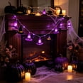 thumbnail image 2 of Halloween Decor Witch Hat String Lights 59.06 Inch with LED Glowing Hats Purple and Black for Indoor Home Party Decor, 2 of 6