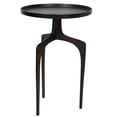 thumbnail image 3 of Bowery Hill Contemporary Aluminum Accent Table with Round Top in Dark Brown, 3 of 4