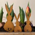 thumbnail image 4 of Adornos de conejito de hierro de Pascua, decoraciones artesanales de Pascua para adorno de jardín de césped, 4 of 8