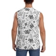 thumbnail image 4 of Haiem Men's Hand Drawn Snake Print Tank Tops Summer Sleeveless Cut Off Workout T-Shirts Fitness Vest Athletic Undershirts-Large, 4 of 8
