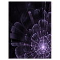 thumbnail image 2 of Fleur Fractale Violette Cristal Lumineuse - Impression sur Toile Florale, 2 of 3