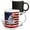 Multicolor, variant on 3drose, Impressive Bald Eagle Head Over the Usa Flag. a Cool Patriotic Gift, 11oz Two-tone Green Mug
