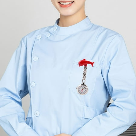 TEHAUX 1Pc Fashion Red Hanging Zinc Alloy Pocket Watch with Quartz Movement