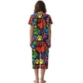 thumbnail image 2 of DISNIMO Dog Paw Printed Women's Pajama Sets Soft 2 Piece Lounge Set Short Sleeve Tops and Capri Pant Pjs for Summer, S, 2 of 7