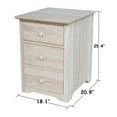 thumbnail image 5 of International Concepts Solid Wood Unfinished 2 Drawer Vertical File Cabinet, 5 of 9