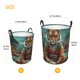 thumbnail image 3 of Balery Pond Meditating Tiger Cesta de ropa redonda con asas, impermeable, independiente, para ropa, juguetes, dormitorio y familia-Small, 3 of 6