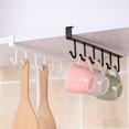 thumbnail image 3 of CNKOO Multi-Function Under The Closet Hanging Kitchen Metal Hook Organizer Shelf Wardrobe Coffee Cups Holder  Gold, 3 of 6