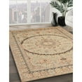 thumbnail image 2 of Ahgly Company Indoor Rectangle Traditional Brown Gold Medallion Area Rugs, 6' x 9', 2 of 6