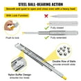 thumbnail image 3 of VEVOR Drawer Slides with Lock 1 Pair Heavy-Duty Industrial Steel up to 500 lbs Capacity 3-Fold Full Extension 60in, 3 of 5
