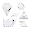 thumbnail image 1 of Establecimiento de la regla de costura Conjunto Acrílico Acolchado Reglas Kit Stencils Stencils Herramientas Crafting Accesorios para principiantes Tasadores Diseñadores 6 Piezas Inevent OD003305-07, 1 of 7