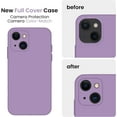 thumbnail image 3 of for iPhone 13 Case, Silicone Upgraded [Camera Protection] Phone Case with [2 Screen Protectors], Soft Anti-Scratch Microfiber Lining Inside, 6.1 inch, Light Purple, 3 of 11