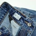 thumbnail image 3 of KIDSCOOL SPACE Big Girls' Wide-leg Jeans, Elastic Band Inside Big Patchwork Flared Denim Pants,Light Blue,10, 3 of 5