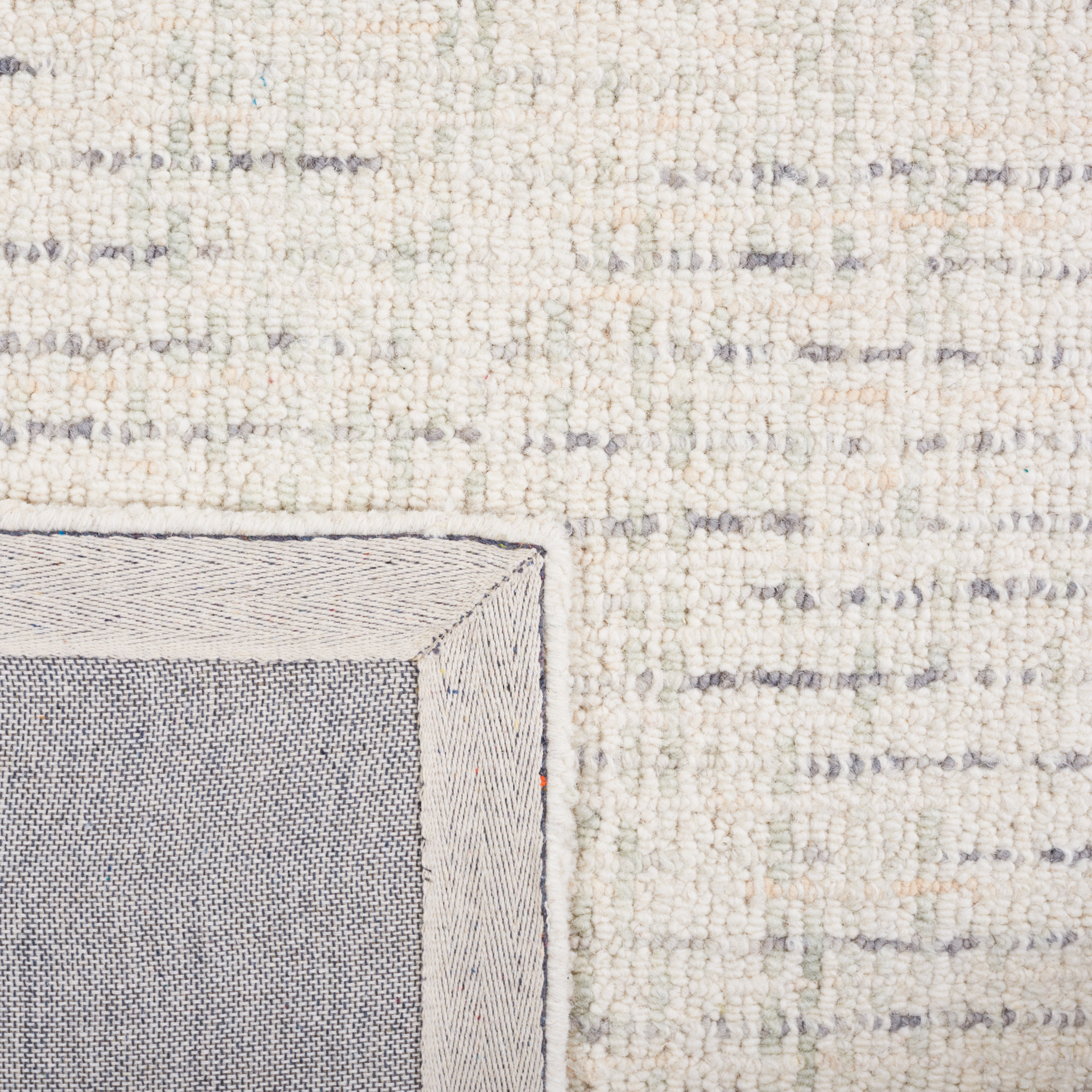 Safavieh Abstract Delia Distressed Wool Area Rug, Ivory/Light Gray, 9' x 12'