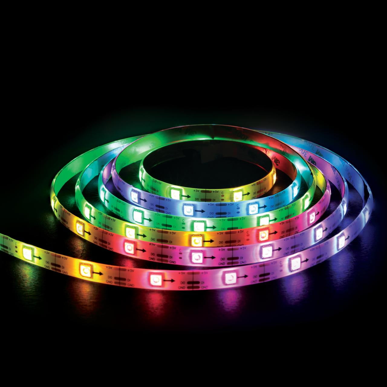 RUBAN LED MULTICOLORE 2M A PILES SF