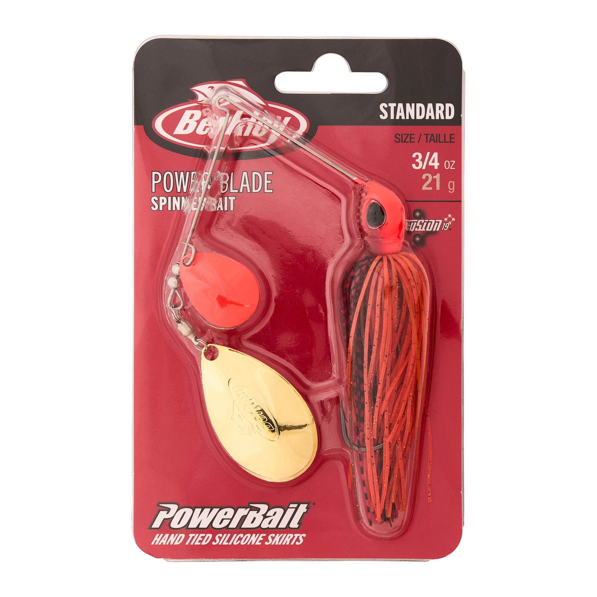 Berkley Power® Blade Standard, Spinnerbaits, Fire Craw/Orange + Gold (1 Count)