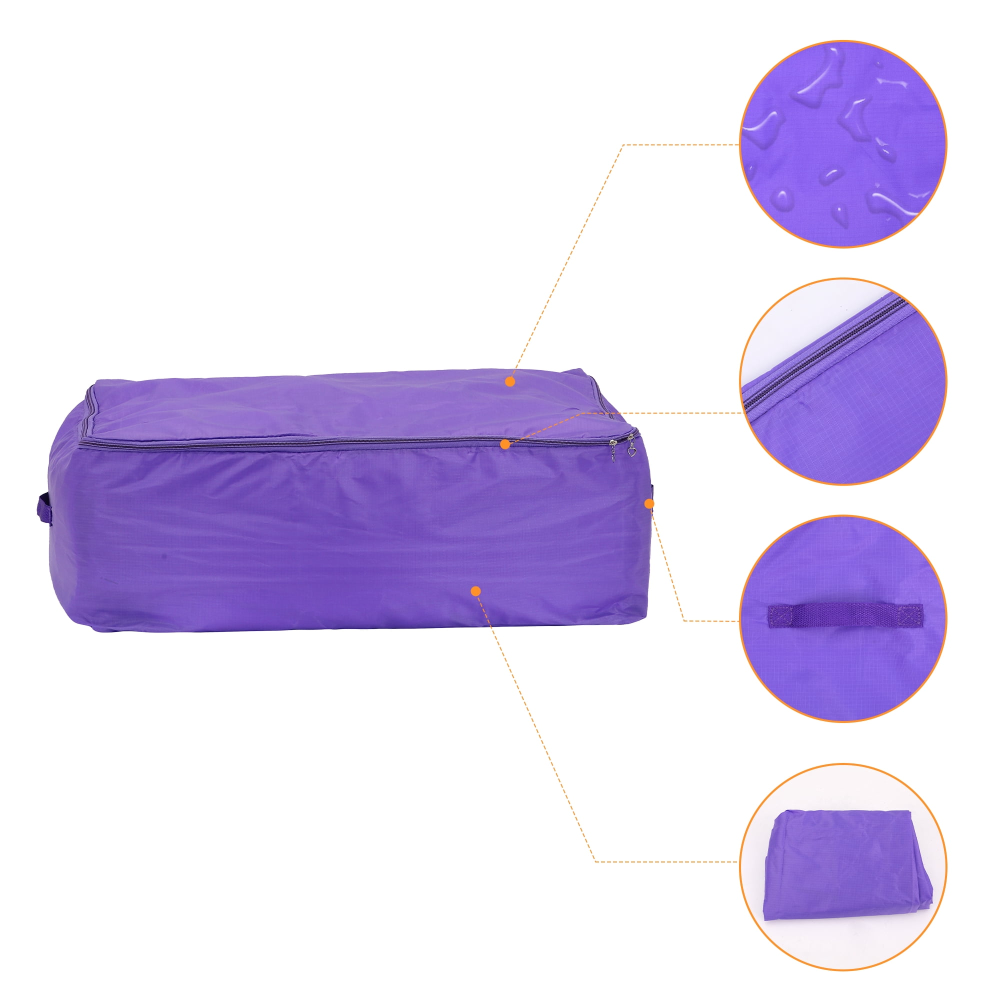 Unique Bargains 1 Pack Clothes Storage Bags Moving Bags Purple 23*15.5*8.5in