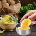 thumbnail image 3 of KAKOWELY Plats à Sauce Ronds en Acier Inoxydable Support de Condiments Argent 2 Pcs pour Usage Domestique, 3 of 8