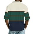 thumbnail image 3 of Men's Waffle Henley Polo Shirt Short Sleeve Collared Oversized Casual Button Up Golf Shirt Turquoise 3XL, 3 of 5