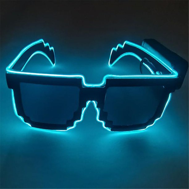 Gafas con visera Led, gafas futuristas de 10 colores, gafas iluminadas, gafas luminosas de panal para adultos