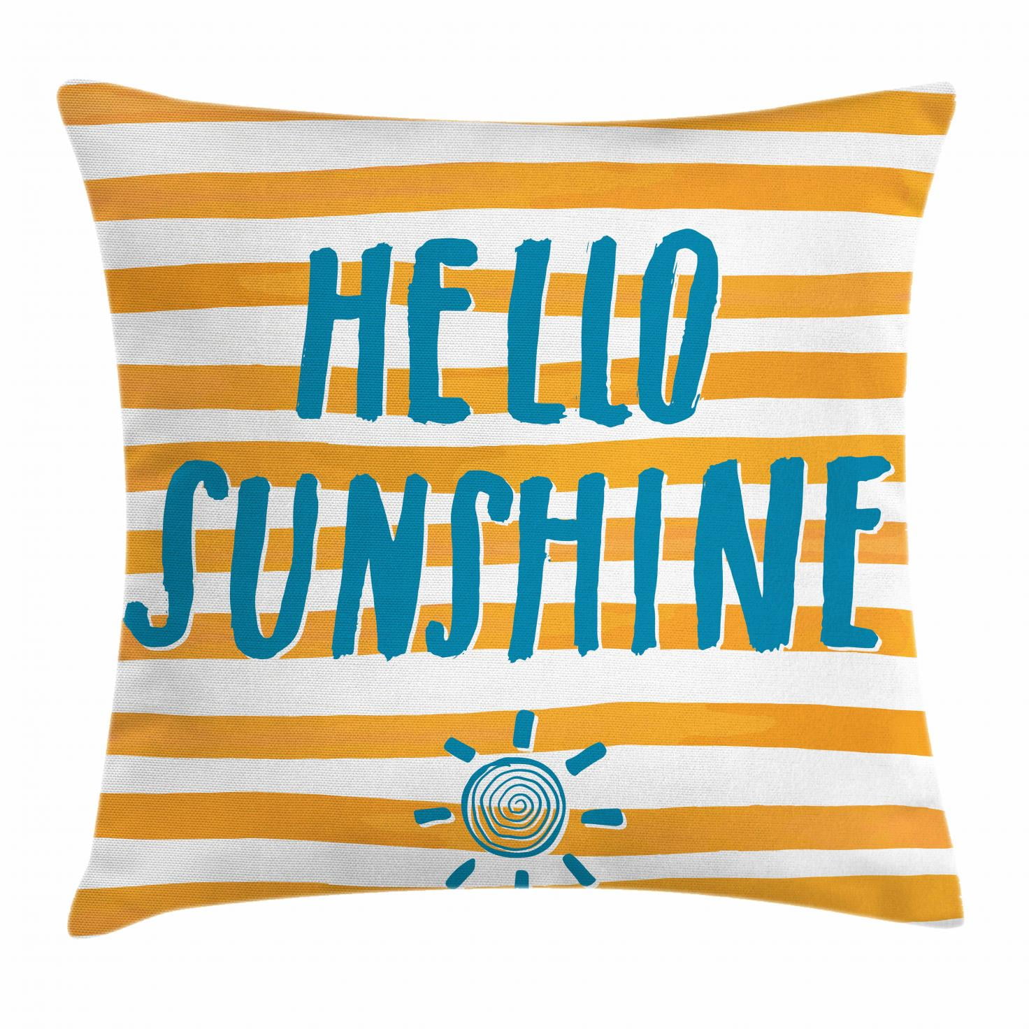 Hello Sunshine Throw Pillow Cushion Cover Summer Hello Sunshine