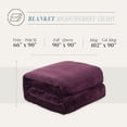 thumbnail image 3 of Elegant Comfort Luxury Velvety Feel Blanket, All-Season Lightweight Blanket, Ultra Plush, Soft, Flannel Fleece for Couch, Sofa, Bed, Travel, Solid Design,Full/Queen, Purple, 3 of 5