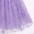 thumbnail image 6 of IBTOM CASTLE Flower Girls Dress for Wedding Round Neck Sleeveless Floral Embroidered Ruffle Tulle Dress Birthday Party Princess Pageant Gown with Bowknot 13-14 Years Purple, 6 of 7
