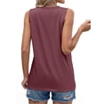 thumbnail image 4 of Fantaslook Summer Tank Tops for Women Pleated Crewneck Casual Sleeveless Tops Dressy Shirts, 4 of 9