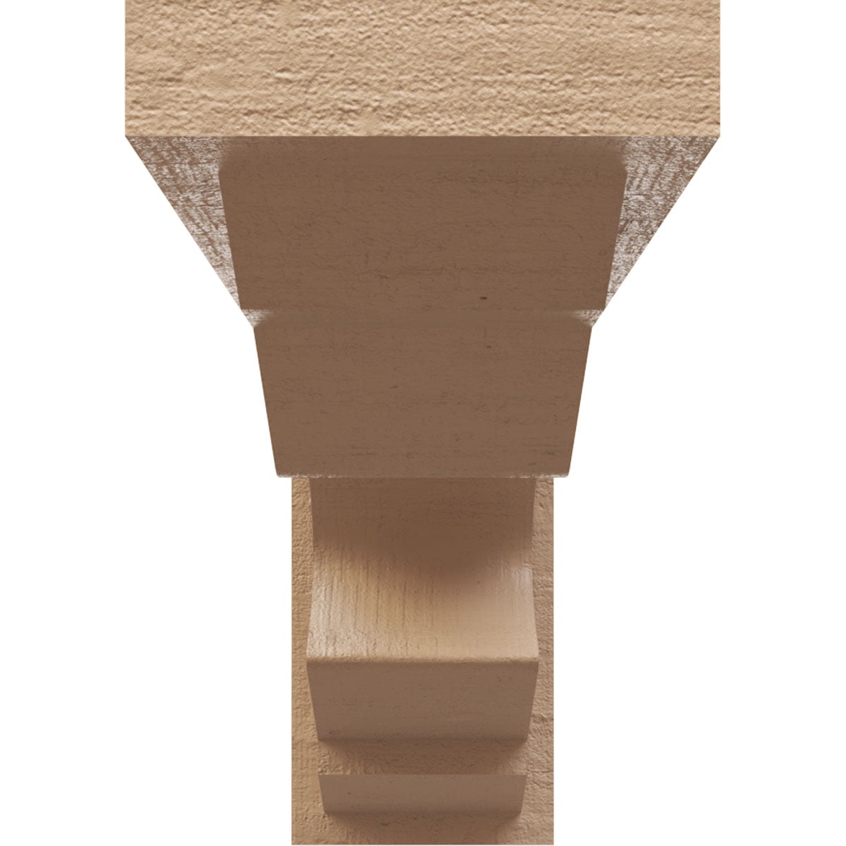 4"W x 24"D x 8"H Thin Sheridan Rough Cedar Woodgrain TimberThane Corbel, Primed Tan