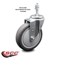thumbnail image 2 of 5 Inch Thermoplastic Rubber Wheel Swivel 3/8 Inch Threaded Stem Caster SCC, 2 of 2