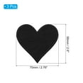 thumbnail image 2 of Uxcell Heart Shaped Iron-on Patches for Clothing Packaging Gifts Clothing Home Textiles Black 3 Pcs, 2 of 7