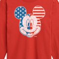 thumbnail image 3 of Disney - Americana - Mickey Face Stars And Stripes - Toddler And Youth Long Sleeve Graphic T-Shirt, 3 of 5